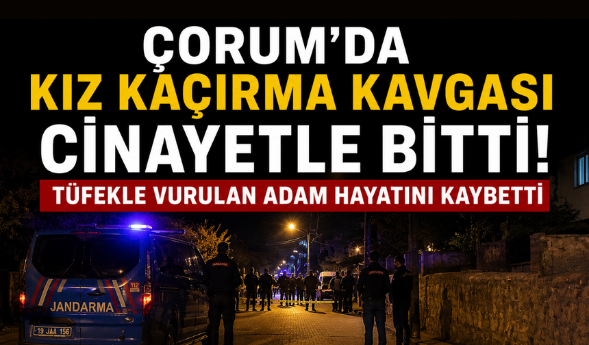 Çorum'da kız kaçırma kavgası cinayetle bitti! Tüfekle vurulan adam hayatını kaybetti