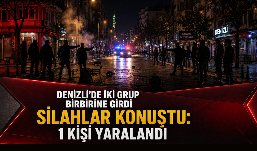 Denizli'de iki grup birbirine girdi silahlar konuştu: 1 kişi yaralandı