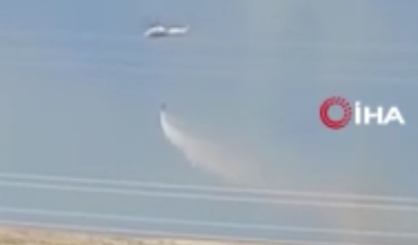 Ankara'nın Haymana ilçesindeki yangına havadan müdahale: Söndürme helikopteri böyle çalıştı