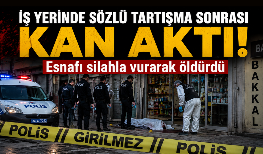 İş yerinde sözlü tartışma sonrası kan aktı! Esnafı silahla vurarak öldürdü