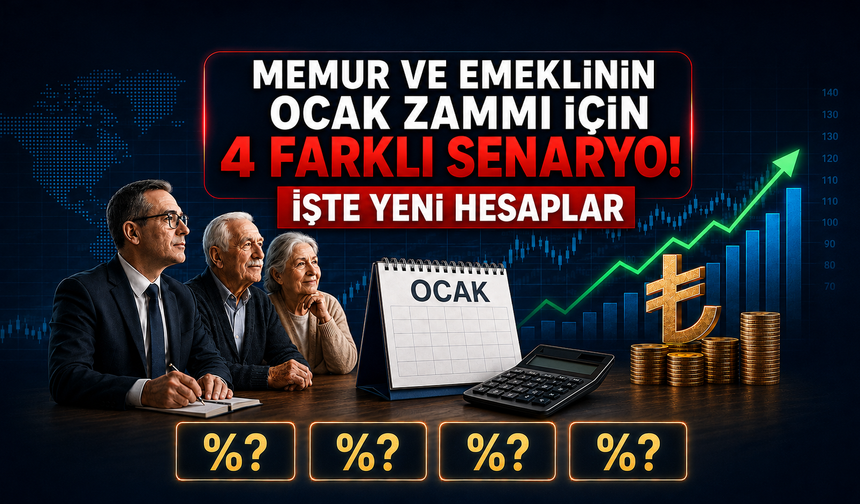 Memur ve emeklinin Ocak zammı için 4 farklı senaryo! İşte yeni hesaplar
