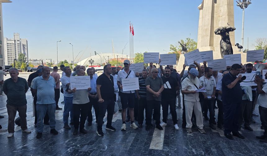 Ankara'da C plakalı servis esnafından hakediş tepkisi: "Emeğimizin karşılığını istiyoruz"