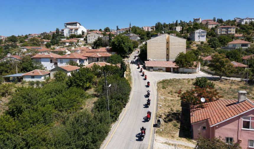 Demir atlılar Ankara'da buluştu! 250 motosikletli Haymana'da tarihi rotayı takip etti