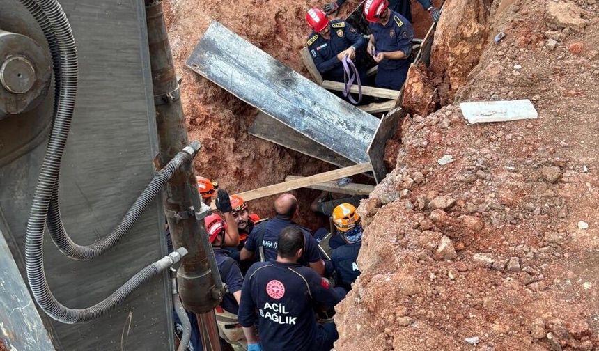 Ankara’da inşaatta göçük: Toprak altında kalan işçi kurtarıldı