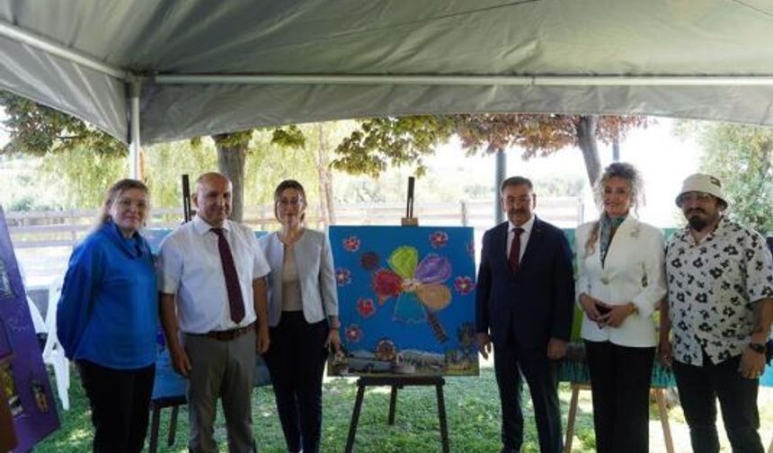Gölbaşı’nın doğal güzellikleri tuvale taşındı