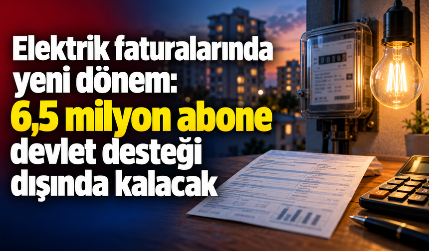 Elektrik faturalarında yeni dönem: 6,5 milyon abone devlet desteği dışında kalacak!