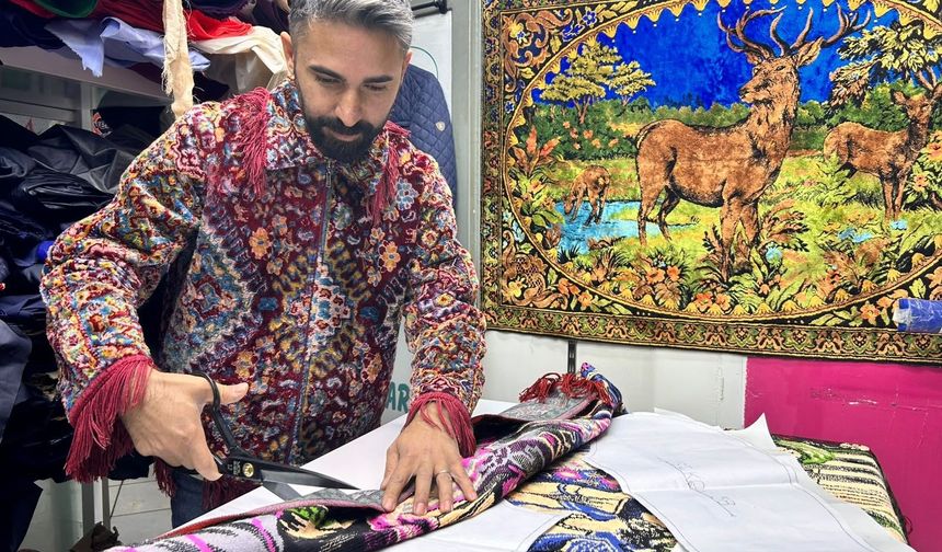 Ankara'da geri dönüşüm modası! Eski halılar ceket ve kaban oluyor
