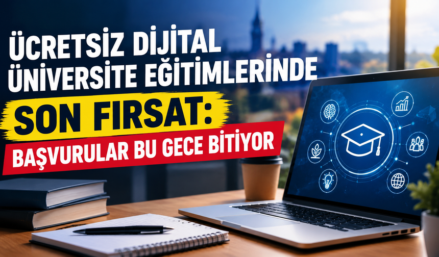 Ücretsiz dijital üniversite eğitimlerinde son fırsat: Başvurular bu gece bitiyor!