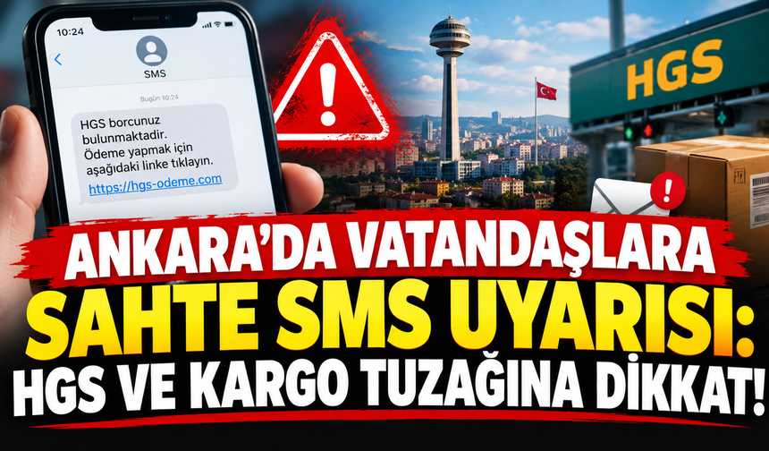 Ankara'da vatandaşlara sahte SMS uyarısı: HGS ve kargo tuzağına dikkat!