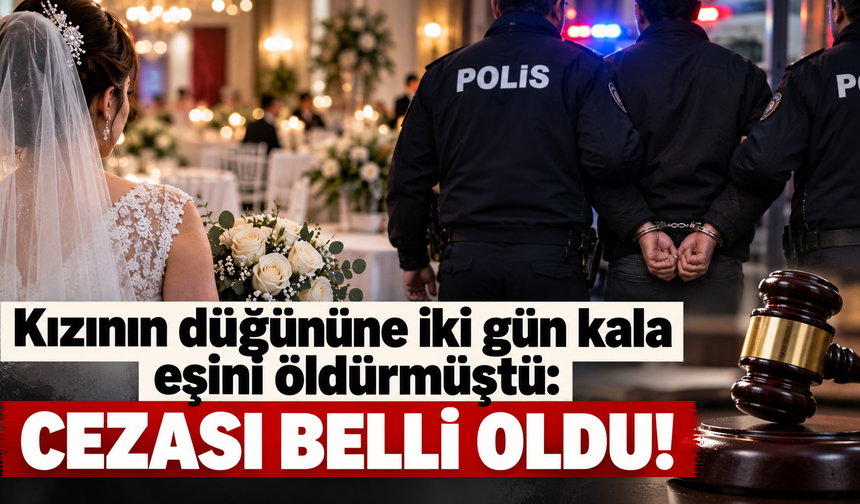 Kızının düğününe iki gün kala eşini öldürmüştü: Cezası belli oldu!