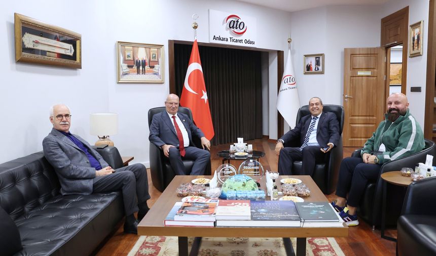 Sosyal Çarşısı ve İşhanı yönetiminden ATO Başkanı Gürsel Baran’a ziyaret