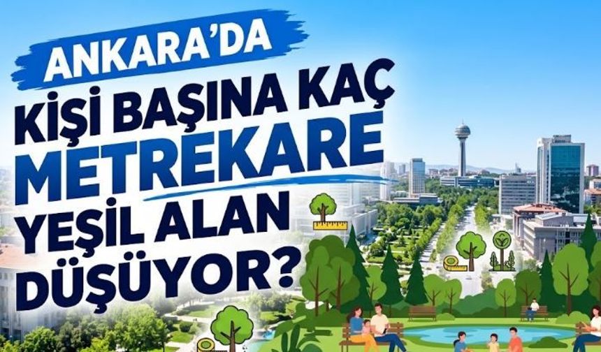 Ankara'da kişi başına kaç metrekare yeşil alan düşüyor?