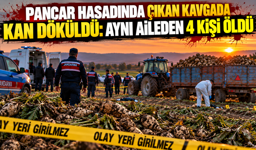 Pancar hasadında çıkan kavgada kan döküldü: Aynı aileden 4 kişi öldü