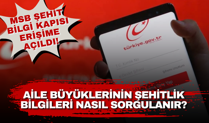 MSB Şehit Bilgi Kapısı erişime açıldı! Aile büyüklerinin şehitlik bilgileri nasıl sorgulanır?
