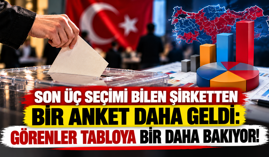 Son üç seçimi bilen şirketten bir anketi daha geldi: Görenler tabloya bir daha bakıyor